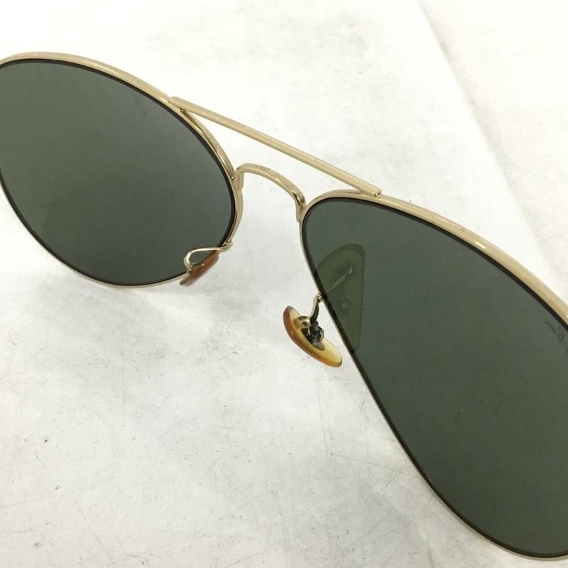 レイバン Ray-Ban めがね・サングラス サングラス RB3026 L2846 アビエーター ラージメタル2 ケース付きカラーレンズ ロゴ、文字 金 / ゴールド / gold color X 緑 / グリーン / green メンズ USED 古着 中古 10157539