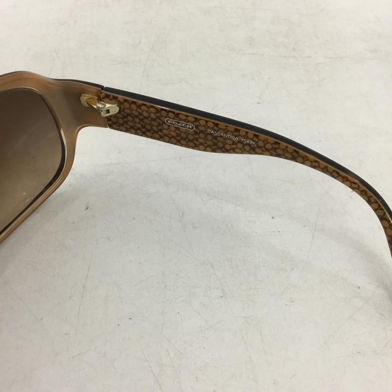 コーチ COACH めがね・サングラス サングラス CASSANDRA ロゴ、文字 茶 / ブラウン / brown X 金 / ゴールド / gold color レディース USED 古着 中古 10157541