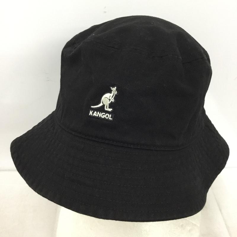 カンゴール KANGOL 帽子 ハット K4224HT Washed Bucket バケットハット ロゴ、文字 黒 / ブラック / black メンズ USED 古着 中古 10157545