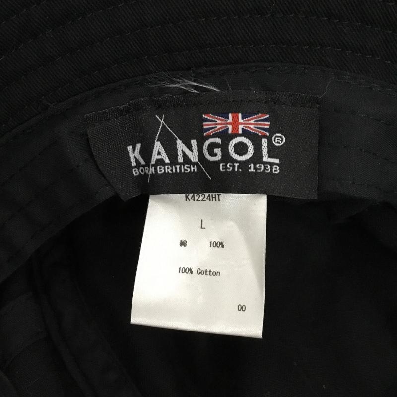 カンゴール KANGOL 帽子 ハット K4224HT Washed Bucket バケットハット ロゴ、文字 黒 / ブラック / black メンズ USED 古着 中古 10157545