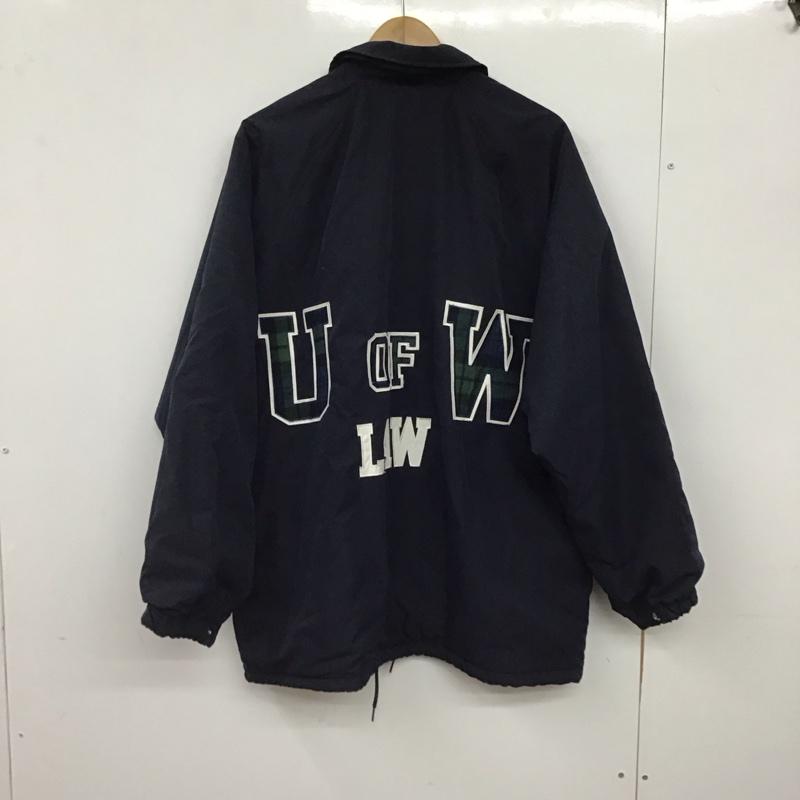 フリークスストア FREAK S STORE ジャケット、上着 ジャンパー、ブルゾン 213-1584 ビックシルエットレタードロゴコーチジャケット M 無地 紺 / ネイビー / navy メンズ USED 古着 中古 10157546