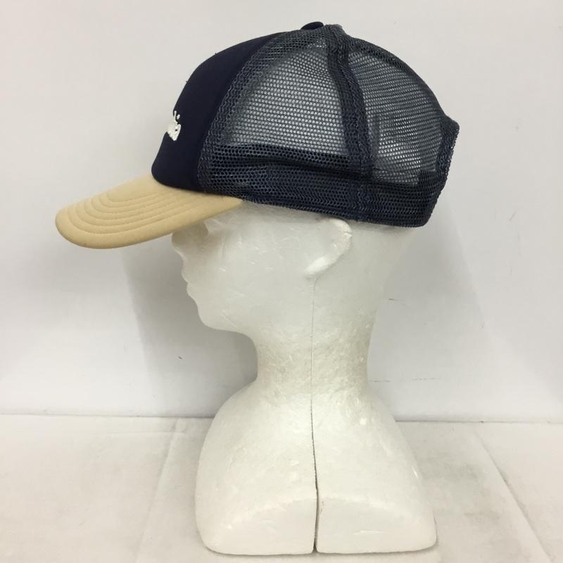 コロンビア Columbia 帽子 キャップ 123 PU5632 メッシュキャップ ヘイレイクキャップ ロゴ、文字 紺 / ネイビー / navy X ベージュ / ベージュ / beige メンズ USED 古着 中古 10157549