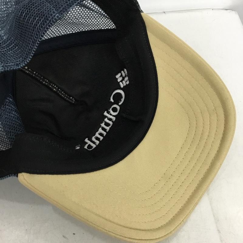 コロンビア Columbia 帽子 キャップ 123 PU5632 メッシュキャップ ヘイレイクキャップ ロゴ、文字 紺 / ネイビー / navy X ベージュ / ベージュ / beige メンズ USED 古着 中古 10157549