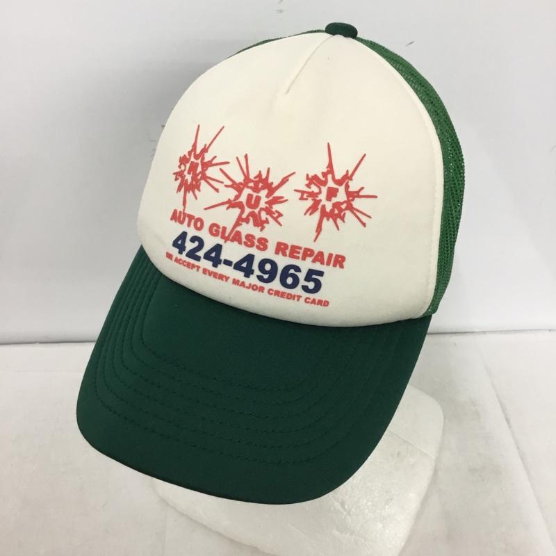 ハフ HUF 帽子 キャップ HT00849 AUTO GLASS TRUCKER メッシュ ロゴ、文字 緑 / グリーン / green メンズ USED 古着 中古 10157557