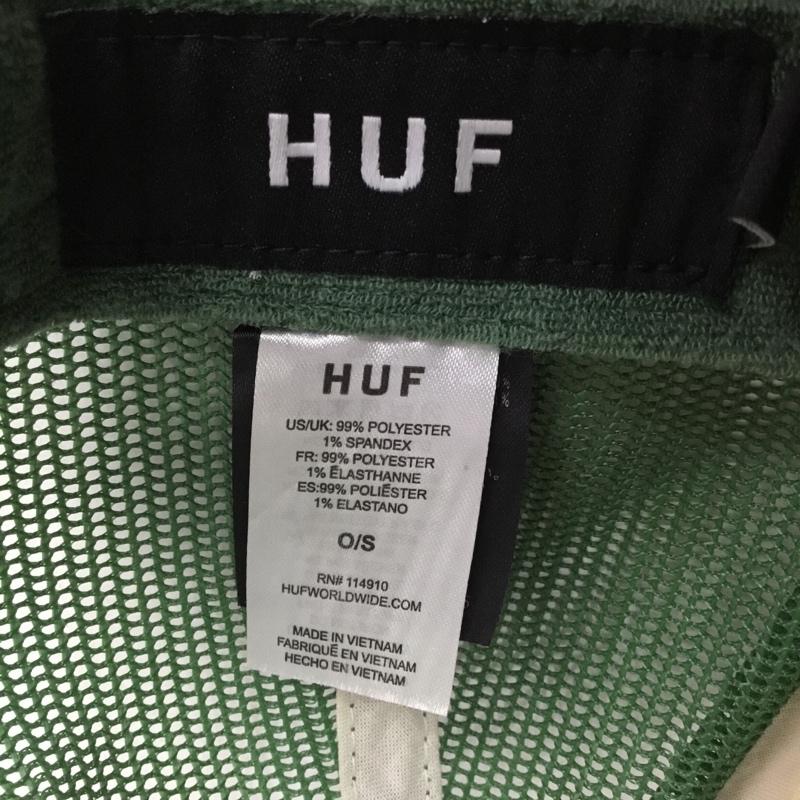 ハフ HUF 帽子 キャップ HT00849 AUTO GLASS TRUCKER メッシュ ロゴ、文字 緑 / グリーン / green メンズ USED 古着 中古 10157557