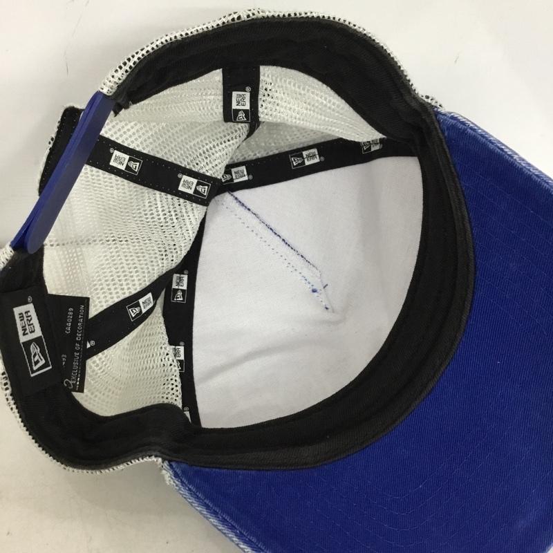 ニューエラ NEW ERA 帽子 キャップ 横浜DeNAベイスターズ メッシュキャップ ロゴ、文字 白 / ホワイト / white X 青 / ブルー / blue メンズ USED 古着 中古 10157561