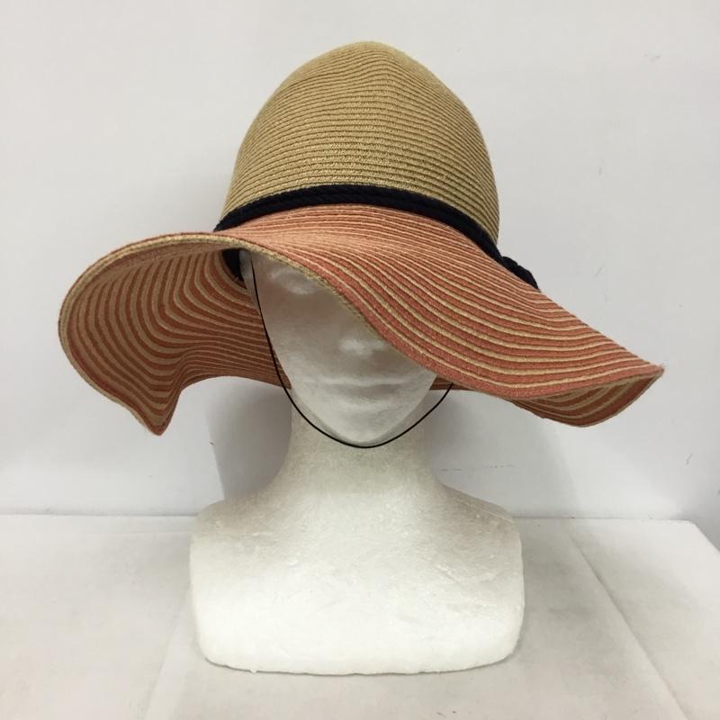 アナスイ ANNASUI 帽子 ハット ツバ広帽子 無地 ベージュ / ベージュ / beige X 桃 / ピンク / pink レディース USED 古着 中古 10157569