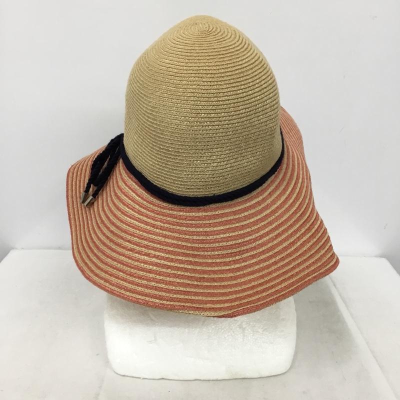 アナスイ ANNASUI 帽子 ハット ツバ広帽子 無地 ベージュ / ベージュ / beige X 桃 / ピンク / pink レディース USED 古着 中古 10157569