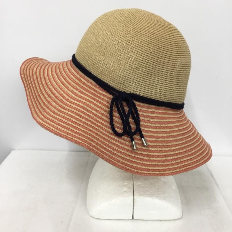 アナスイ ANNASUI 帽子 ハット ツバ広帽子 無地 ベージュ / ベージュ / beige X 桃 / ピンク / pink レディース USED 古着 中古 10157569
