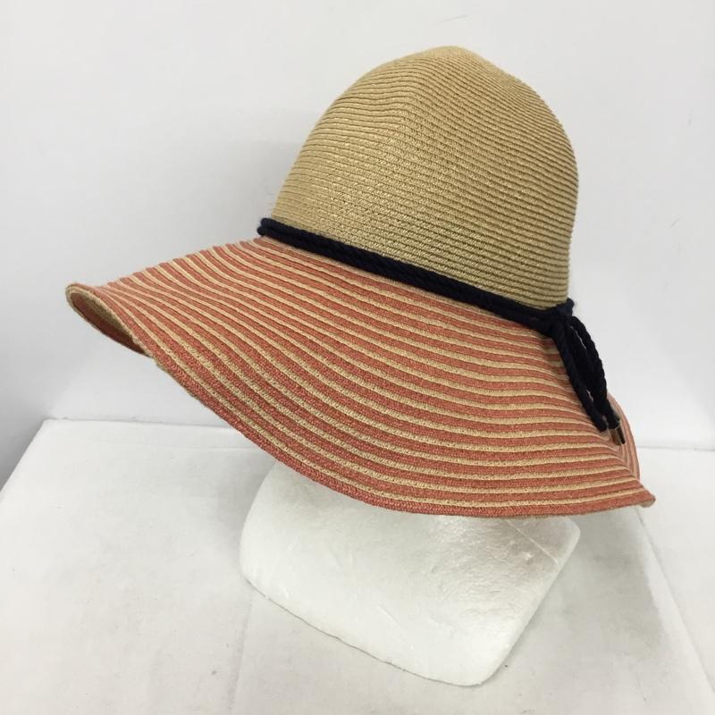 アナスイ ANNASUI 帽子 ハット ツバ広帽子 無地 ベージュ / ベージュ / beige X 桃 / ピンク / pink レディース USED 古着 中古 10157569