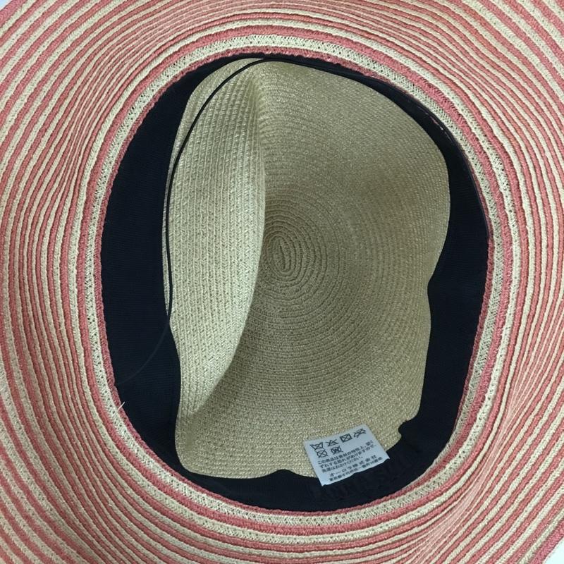 アナスイ ANNASUI 帽子 ハット ツバ広帽子 無地 ベージュ / ベージュ / beige X 桃 / ピンク / pink レディース USED 古着 中古 10157569