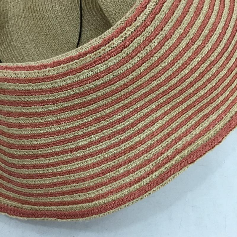 アナスイ ANNASUI 帽子 ハット ツバ広帽子 無地 ベージュ / ベージュ / beige X 桃 / ピンク / pink レディース USED 古着 中古 10157569