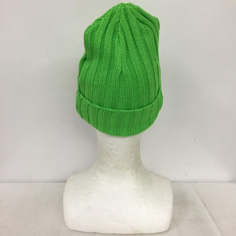 アベイシングエイプ A BATHING APE 帽子 ニット帽 リブ アクリル コットン ワンポイント 薄緑 / ライトグリーン / メンズ USED 古着 中古 10157576