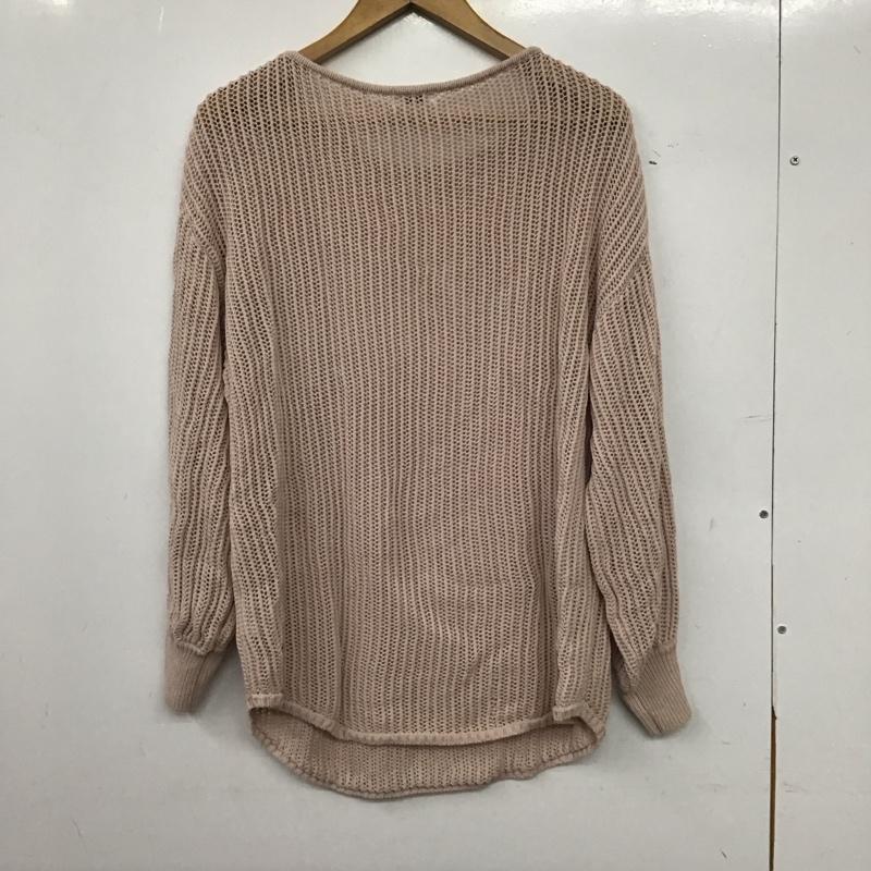 ローリーズファーム LOWRYS FARM ニット、セーター 長袖 FREE 無地 桃 / ピンク / pink レディース USED 古着 中古 10157578