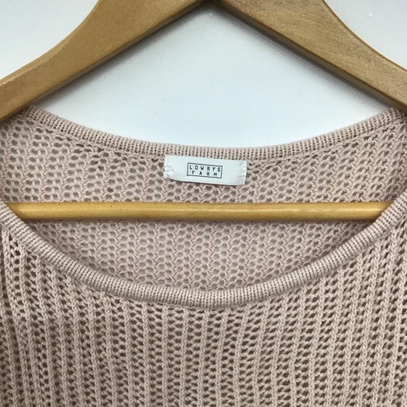 ローリーズファーム LOWRYS FARM ニット、セーター 長袖 FREE 無地 桃 / ピンク / pink レディース USED 古着 中古 10157578