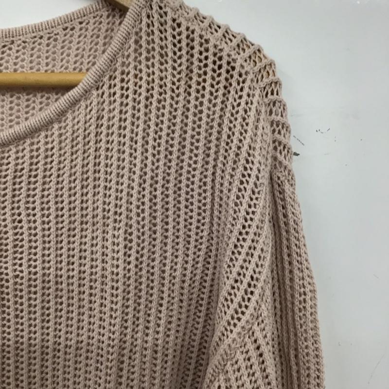 ローリーズファーム LOWRYS FARM ニット、セーター 長袖 FREE 無地 桃 / ピンク / pink レディース USED 古着 中古 10157578