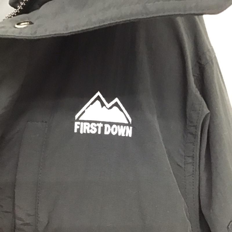 ファーストダウン FIRST DOWN ジャケット、上着 ジャンパー、ブルゾン ジップアップジャケット ナイロンジャケット アウター LL ロゴ、文字 黒 / ブラック / black メンズ USED 古着 中古 10157579
