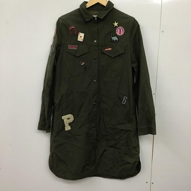 ザラ ZARA ワンピース ミニスカート M 無地 カーキ / カーキ / khaki レディース USED 古着 中古 10157581