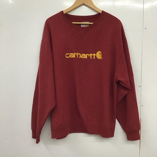 カーハート Carhartt トレーナー 長袖 長袖トレーナー L ロゴ、文字 えんじ / ワインレッド / dark red メンズ USED 古着 中古 10157582