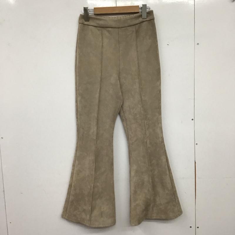 ムルーア MURUA パンツ スラックス 012060700101 バックスリットスウェードパンツ FREE 無地 ベージュ / ベージュ / beige レディース USED 古着 中古 10157583