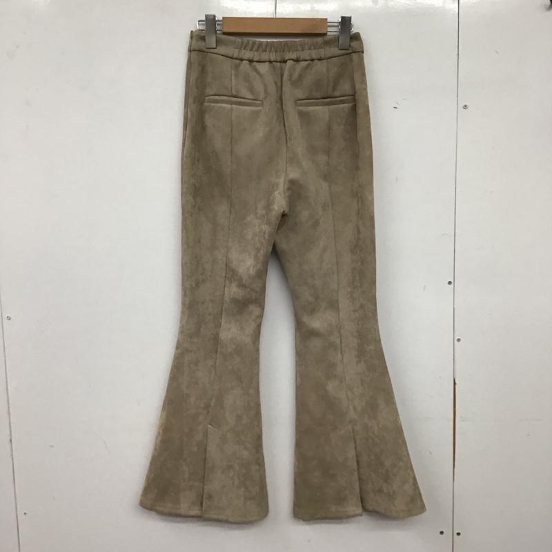 ムルーア MURUA パンツ スラックス 012060700101 バックスリットスウェードパンツ FREE 無地 ベージュ / ベージュ / beige レディース USED 古着 中古 10157583