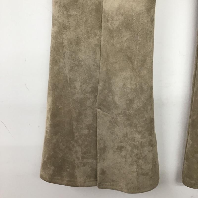 ムルーア MURUA パンツ スラックス 012060700101 バックスリットスウェードパンツ FREE 無地 ベージュ / ベージュ / beige レディース USED 古着 中古 10157583