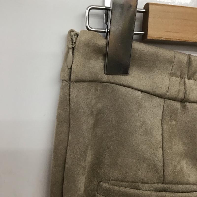 ムルーア MURUA パンツ スラックス 012060700101 バックスリットスウェードパンツ FREE 無地 ベージュ / ベージュ / beige レディース USED 古着 中古 10157583