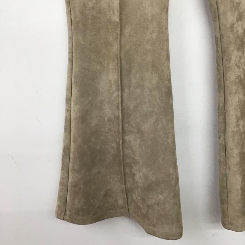 ムルーア MURUA パンツ スラックス 012060700101 バックスリットスウェードパンツ FREE 無地 ベージュ / ベージュ / beige レディース USED 古着 中古 10157583