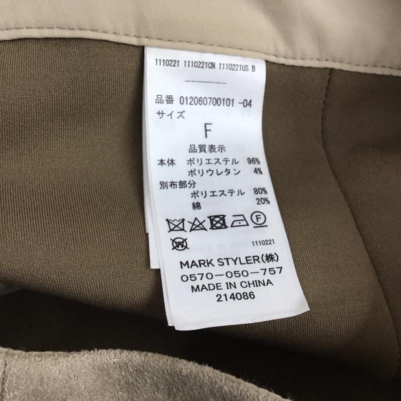 ムルーア MURUA パンツ スラックス 012060700101 バックスリットスウェードパンツ FREE 無地 ベージュ / ベージュ / beige レディース USED 古着 中古 10157583
