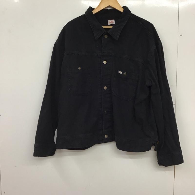リー Lee ジャケット、上着 ジャンパー、ブルゾン カジュアルジャケット Gジャン アウター XL ロゴ、文字 紺 / ネイビー / navy メンズ USED 古着 中古 10157589