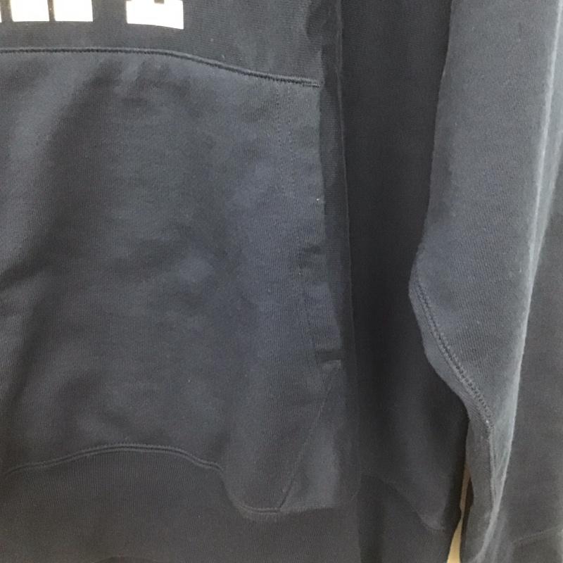 アベイシングエイプ A BATHING APE パーカー 長袖 長袖パーカー プルオーバーパーカー スウェット XL ロゴ、文字 紺 / ネイビー / navy メンズ USED 古着 中古 10157608