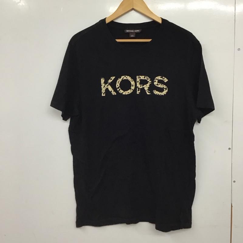 マイケルコース MICHAEL KORS Tシャツ 半袖 半袖カットソー プリントTシャツ クルーネックカットソー L プリント 黒 / ブラック / black メンズ USED 古着 中古 10157610