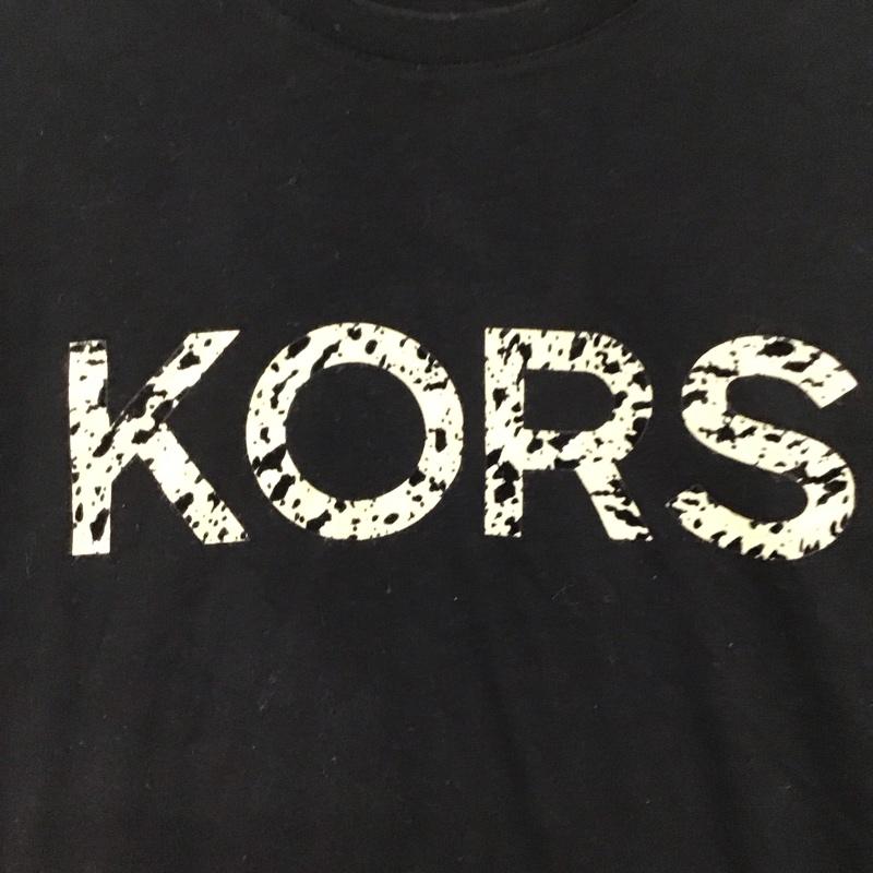 マイケルコース MICHAEL KORS Tシャツ 半袖 半袖カットソー プリントTシャツ クルーネックカットソー L プリント 黒 / ブラック / black メンズ USED 古着 中古 10157610