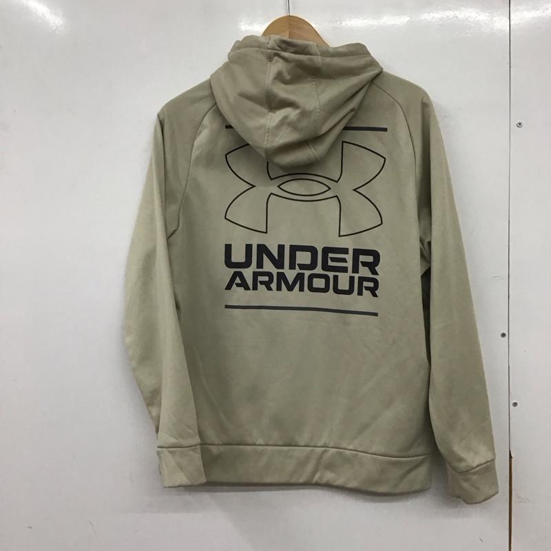 アンダーアーマー UNDER ARMOUR パーカー 長袖 長袖パーカー プルオーバーパーカー スウェット L ロゴ、文字 ベージュ / ベージュ / beige メンズ USED 古着 中古 10157618