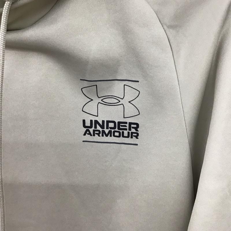 アンダーアーマー UNDER ARMOUR パーカー 長袖 長袖パーカー プルオーバーパーカー スウェット L ロゴ、文字 ベージュ / ベージュ / beige メンズ USED 古着 中古 10157618