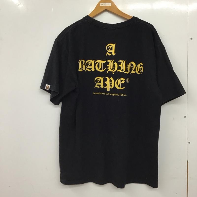 ベイプ BAPE Tシャツ 半袖 半袖カットソー プリントTシャツ クルーネックカットソー XL プリント ダークグレー / ダークグレー / メンズ USED 古着 中古 10157621