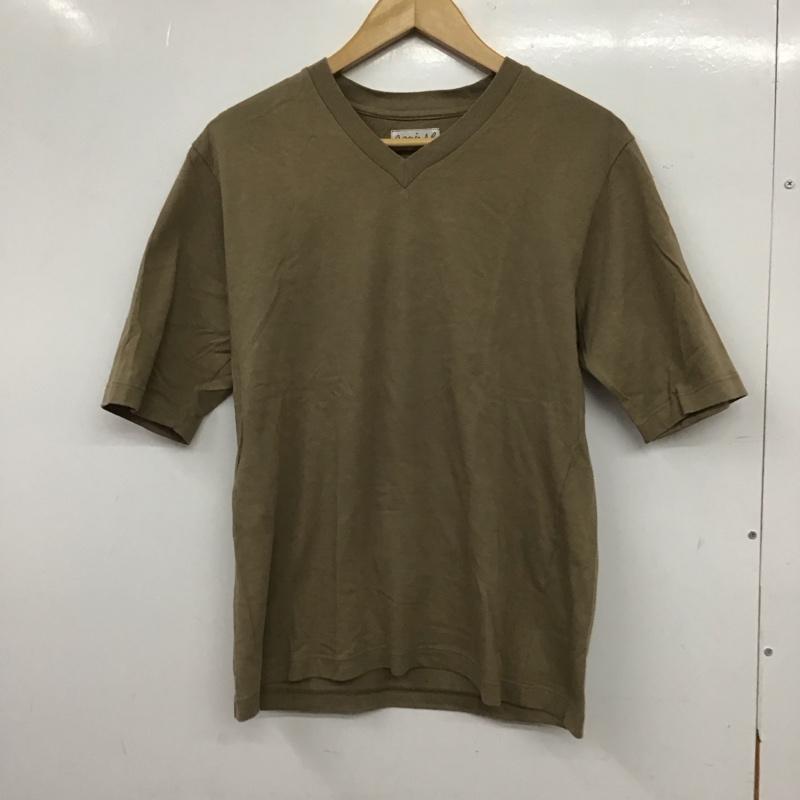 アニエス・ベー agnes b. Tシャツ 半袖 半袖カットソー プリントTシャツ クルーネックカットソー 無地 ベージュ / ベージュ / beige メンズ USED 古着 中古 10157624
