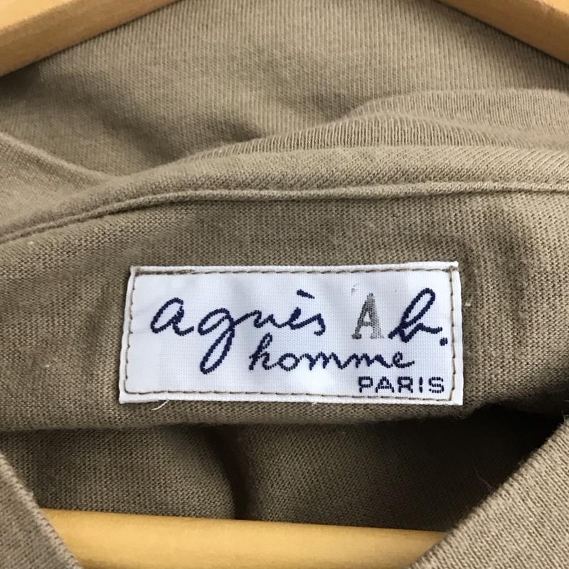 アニエス・ベー agnes b. Tシャツ 半袖 半袖カットソー プリントTシャツ クルーネックカットソー 無地 ベージュ / ベージュ / beige メンズ USED 古着 中古 10157624