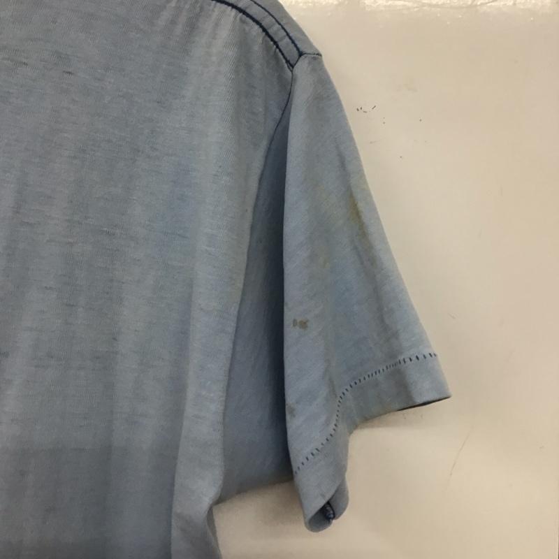 モンゴメリー MONTGOMERY Tシャツ 半袖 半袖カットソー プリントTシャツ クルーネックカットソー S 無地 水色 / ライトブルー / メンズ USED 古着 中古 10157627
