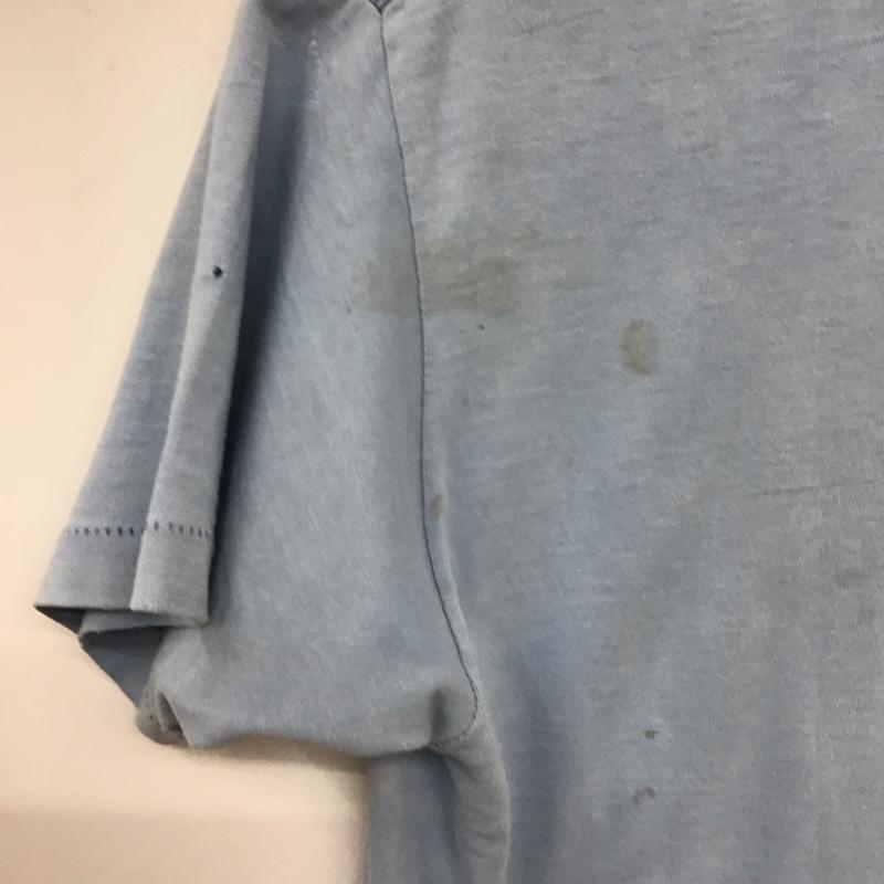 モンゴメリー MONTGOMERY Tシャツ 半袖 半袖カットソー プリントTシャツ クルーネックカットソー S 無地 水色 / ライトブルー / メンズ USED 古着 中古 10157627