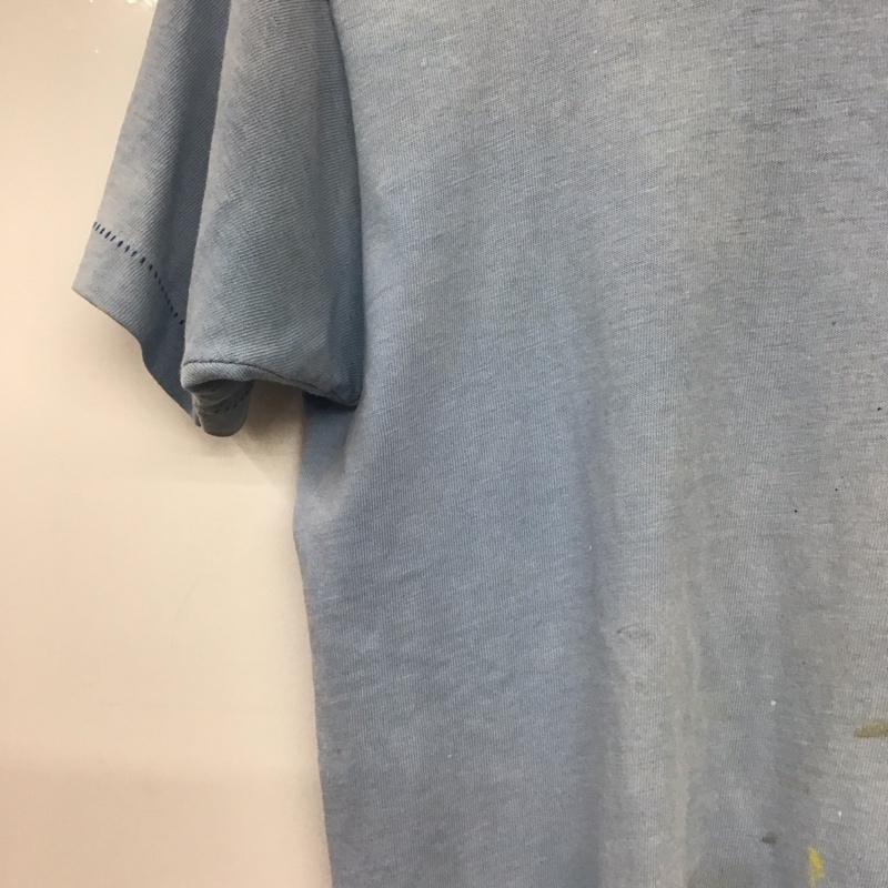 モンゴメリー MONTGOMERY Tシャツ 半袖 半袖カットソー プリントTシャツ クルーネックカットソー S 無地 水色 / ライトブルー / メンズ USED 古着 中古 10157627