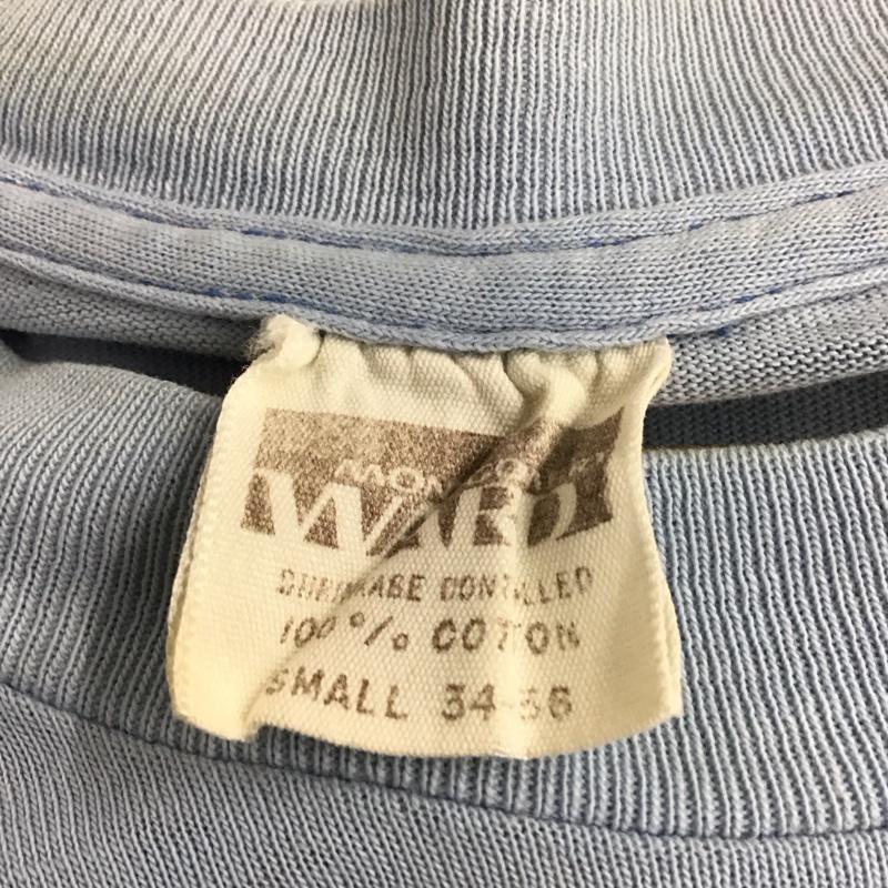 モンゴメリー MONTGOMERY Tシャツ 半袖 半袖カットソー プリントTシャツ クルーネックカットソー S 無地 水色 / ライトブルー / メンズ USED 古着 中古 10157627