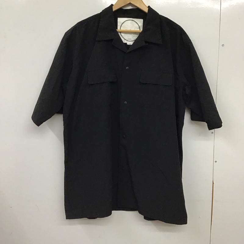 バーラップ アウトフィッター BURLAP OUTFITTER シャツ、ブラウス 半袖 半袖シャツ フロントボタン L 無地 黒 / ブラック / black メンズ USED 古着 中古 10157628