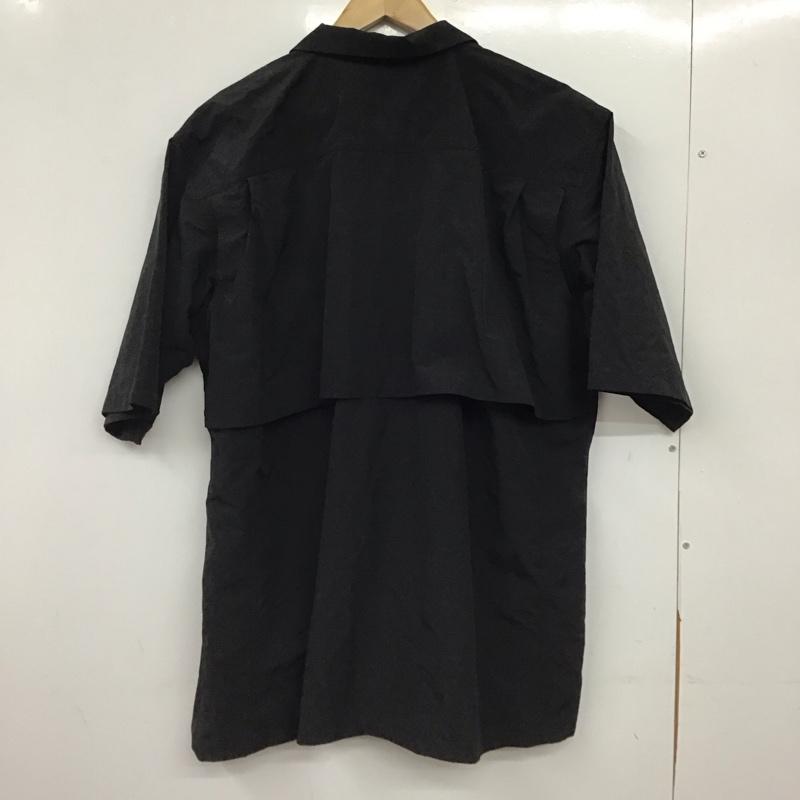 バーラップ アウトフィッター BURLAP OUTFITTER シャツ、ブラウス 半袖 半袖シャツ フロントボタン L 無地 黒 / ブラック / black メンズ USED 古着 中古 10157628