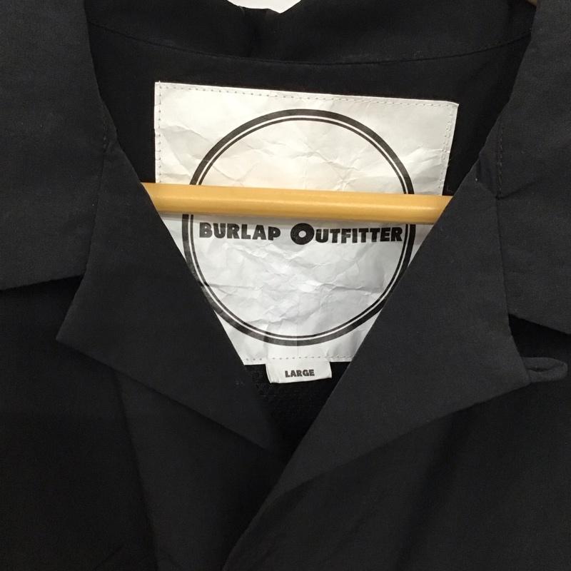 バーラップ アウトフィッター BURLAP OUTFITTER シャツ、ブラウス 半袖 半袖シャツ フロントボタン L 無地 黒 / ブラック / black メンズ USED 古着 中古 10157628