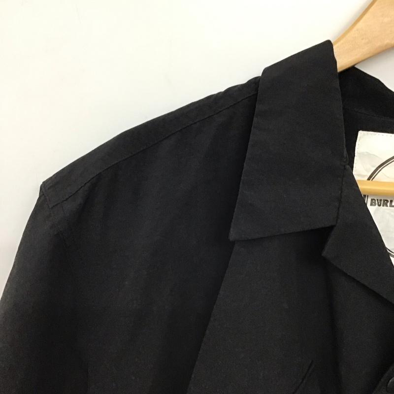 バーラップ アウトフィッター BURLAP OUTFITTER シャツ、ブラウス 半袖 半袖シャツ フロントボタン L 無地 黒 / ブラック / black メンズ USED 古着 中古 10157628
