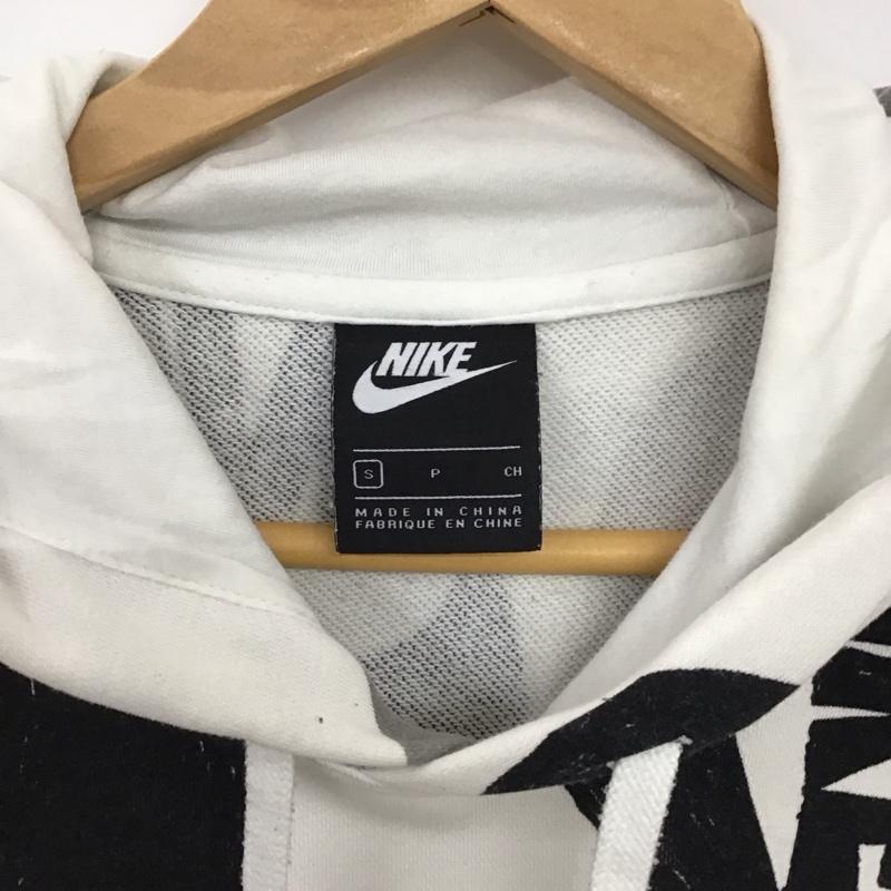 ナイキ NIKE パーカー 長袖 長袖パーカー プルオーバーパーカー スウェット S ロゴ、文字 白 / ホワイト / white メンズ USED 古着 中古 10157630