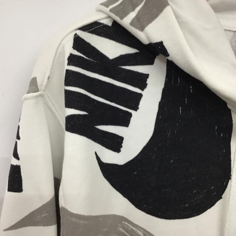 ナイキ NIKE パーカー 長袖 長袖パーカー プルオーバーパーカー スウェット S ロゴ、文字 白 / ホワイト / white メンズ USED 古着 中古 10157630