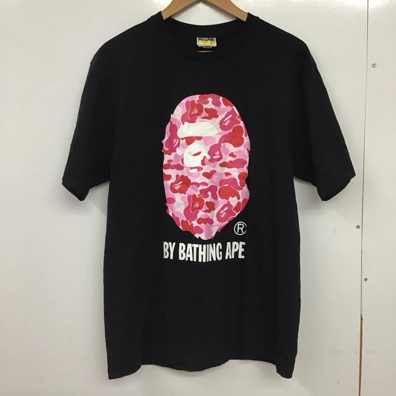 ベイプ BAPE Tシャツ 半袖 半袖カットソー プリントTシャツ クルーネックカットソー XL プリント 黒 / ブラック / black メンズ USED 古着 中古 10157631