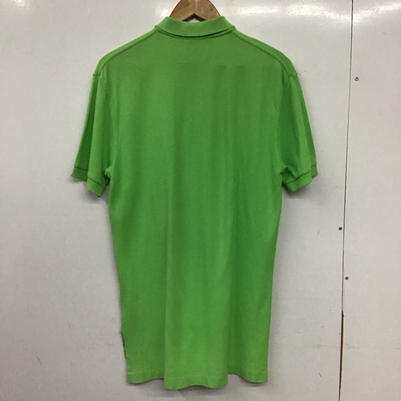 ポロバイラルフローレン Polo by RALPH LAUREN ポロシャツ 半袖 半袖ポロシャツ カラーシャツ 半袖カットソー M ロゴ、文字 黄緑 / イエローグリーン / メンズ USED 古着 中古 10157632